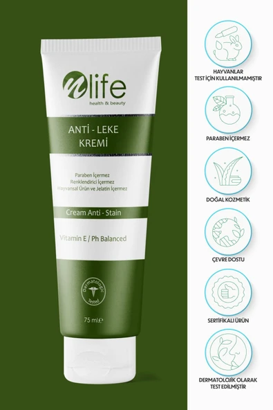 NLİFE ANTİ LEKE KREMİ KOYU LEKE KARŞITI BAKIM TÜM CİLTLER 75 ML - 4