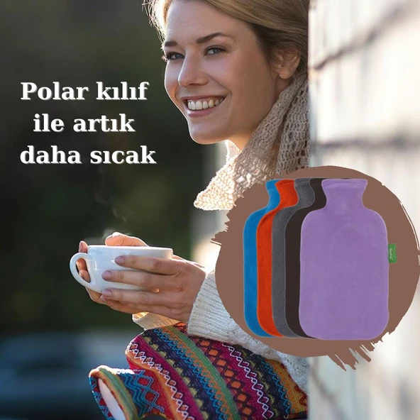 Fashy 67405-55 Polar Kılıflı Sıcak Su Torbası - Lila - 5