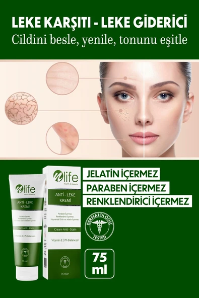 NLİFE ANTİ LEKE KREMİ KOYU LEKE KARŞITI BAKIM TÜM CİLTLER 75 ML - 2