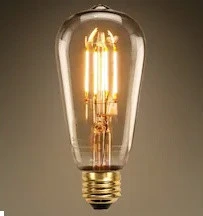 ELİTLED ST64 RUSTİK E 27 DUY 4 WATT LED AMPUL DİM EDİLİR. - 2