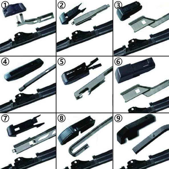 Velonova  Renault Scenic 2006-2009 2'li Ön Cam Sileceği Sağ Sol Silecek Takımı Aparatlı Silecek - Resim 6