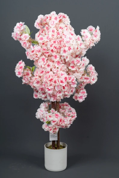 Beyaz Saksıda 100 Cm Bahar Dalı Ağacı - Resim 4