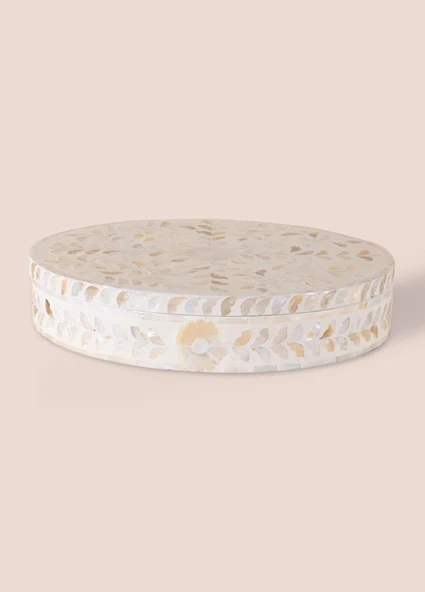 The Mia Sedef Yuvarlak Kutu 40x30x8 cm TLC0073 - 6