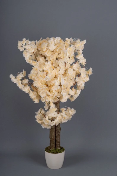 Beyaz Saksıda 100 Cm Bahar Dalı Ağacı - Resim 10