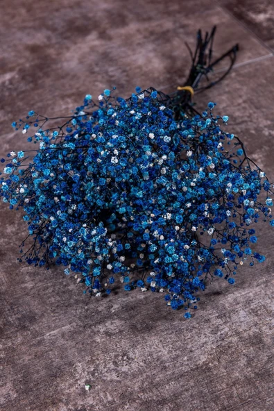 YAPAY ÇİÇEKÇİNİZ Şoklanmış Cipso Demeti Koyu Mavi - Resim 2