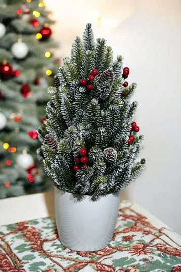 Kozalak ve Kokina Detaylı Yılbaşı Çam Ağacı 35 cm - 2