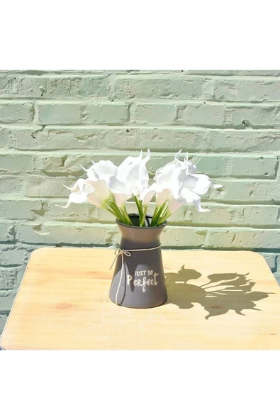 YAPAY ÇİÇEKÇİNİZ Yapay Islak Gala Çiçeği Demeti 8'li Yapay Cıcek - Resim 2