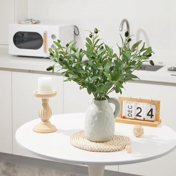 YAPAY ÇİÇEKÇİNİZ Yapay Zeytin Dalı Dekoratif 95 cm 6 Zeytinli - Resim 10