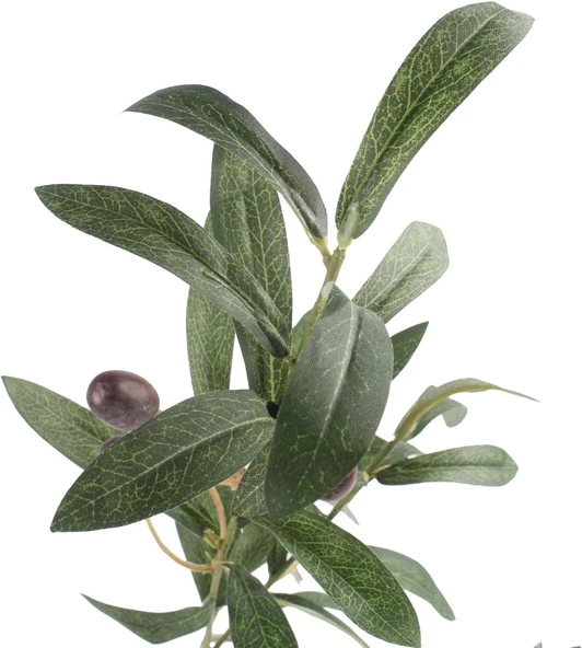 YAPAY ÇİÇEKÇİNİZ Yapay Zeytin Dalı Dekoratif 95 cm 6 Zeytinli - Resim 4
