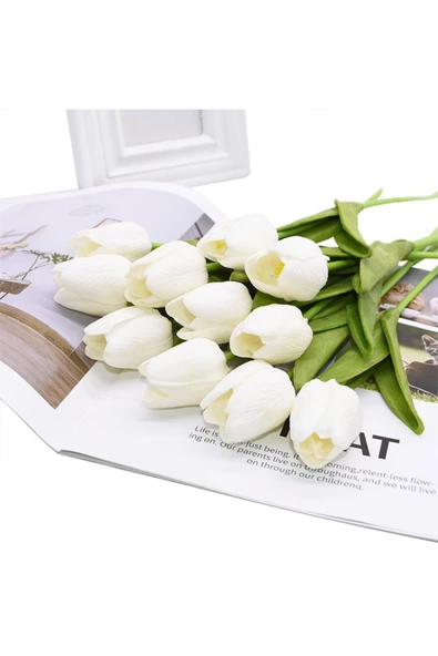 YAPAY ÇİÇEKÇİNİZ Yapay Islak Lale Demeti - Resim 4