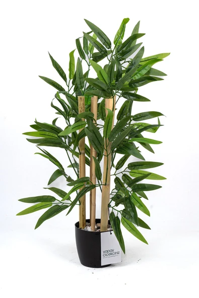 Taş Detaylı Saksıda 60 Cm Yapay Bambu Ağacı - Resim 7