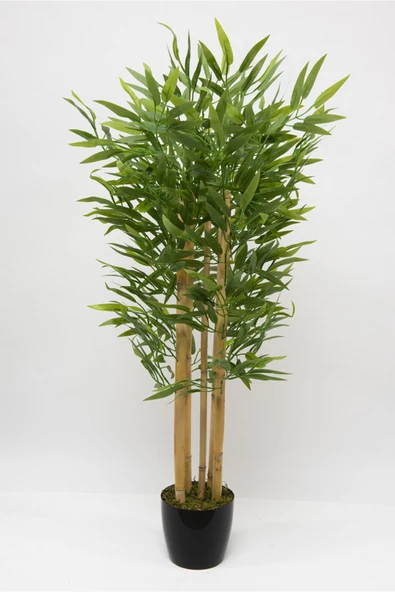 YAPAY ÇİÇEKÇİNİZ 5 Gövdeli Yoğun Yapraklı 100 cm Yapay Bambu Ağacı ürün görseli