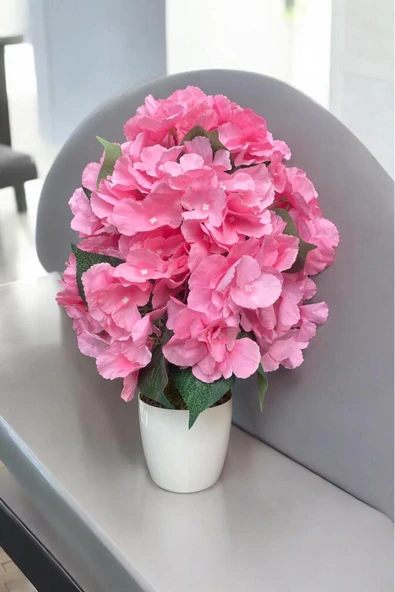 BEYAZ SAKSIDA YAPAY ORTANCA AĞACI 40 CM - 4