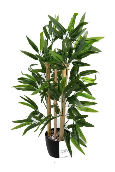 Taş Detaylı Saksıda 60 Cm Yapay Bambu Ağacı - Resim 10
