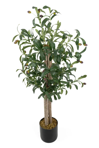 YAPAY ÇİÇEKÇİNİZ Siyah Saksıda 100 Cm Yapay Zeytin Ağacı - Resim 7