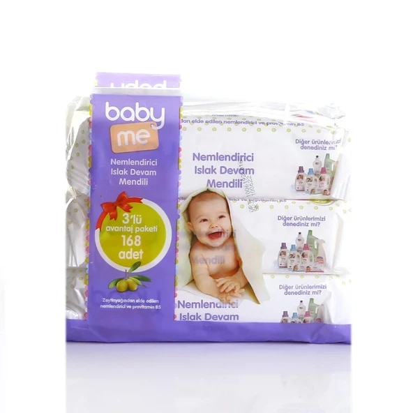 baby me Nemlendirici Islak Devam Mendili 3x56 adet ürün görseli 1