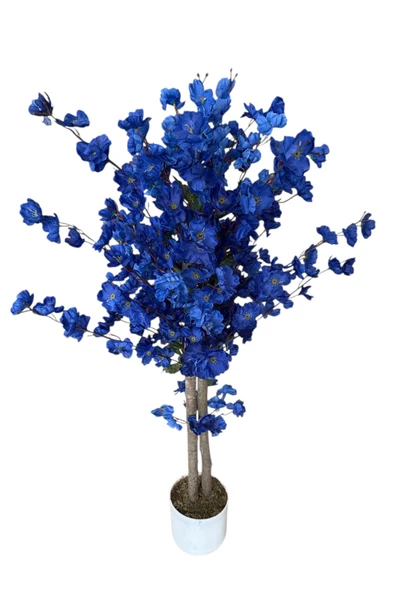 YAPAY ÇİÇEKÇİNİZ 120 cm Lacivert Yapay Japon Bahardalı Ağacı Dekoratif ve Estetik Tasarım - Resim 8