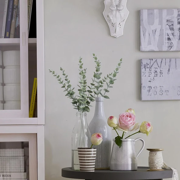 YAPAY ÇİÇEKÇİNİZ 85 cm 3’lü Yapay Okaliptus Demeti – Gerçek Dokulu ve Doğal Görünümlü - Resim 9