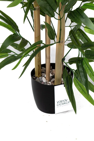 Taş Detaylı Saksıda 60 Cm Yapay Bambu Ağacı - Resim 11