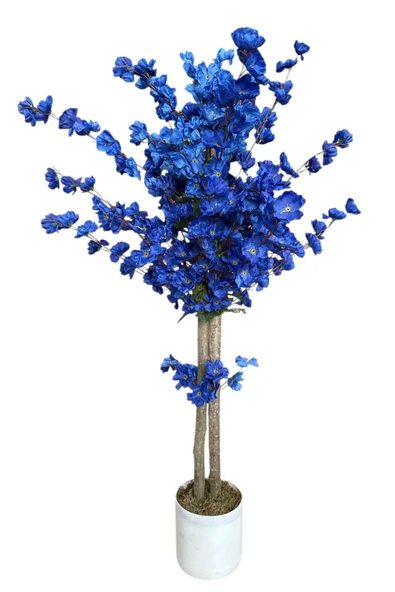 YAPAY ÇİÇEKÇİNİZ 120 cm Lacivert Yapay Japon Bahardalı Ağacı Dekoratif ve Estetik Tasarım ürün görseli