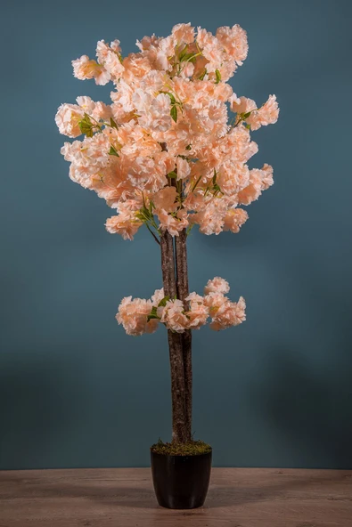 YAPAY ÇİÇEKÇİNİZ 120 Cm Luks Kavuniçi Bahar Dalı Ağacı ürün görseli 1