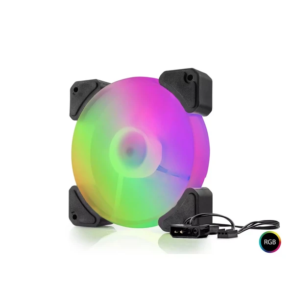 Hadron Hdx1518 Kasa Fanı Performans 4Pin 12Cm Rgb Siyah