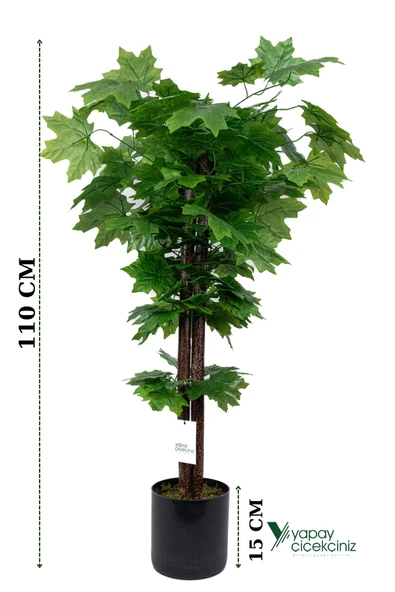 Çim Detaylı Saksıda 110 Cm Yapay Çınar Ağacı - 6