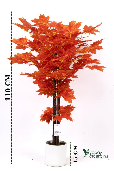 Çim Detaylı Saksıda 110 Cm Yapay Çınar Ağacı - 1