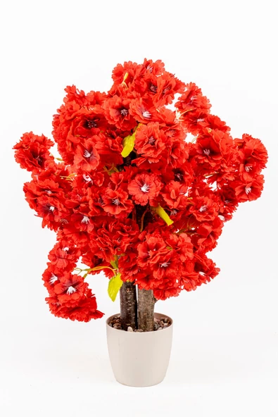 Taş Detaylı Siyah Saksıda 60 Cm Yoğun Yapraklı Yapay Benjamin Ağacı - Resim 10