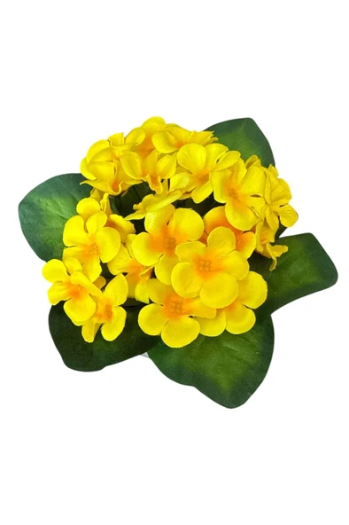 BEYAZ RENKLİ SAKSIDA CANLI RENKLİ GERÇEK DOKULU YAPAY MENEKŞE - Resim 3