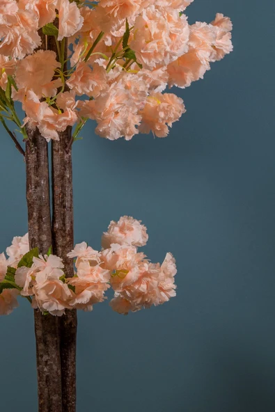 YAPAY ÇİÇEKÇİNİZ 120 Cm Luks Kavuniçi Bahar Dalı Ağacı - Resim 3