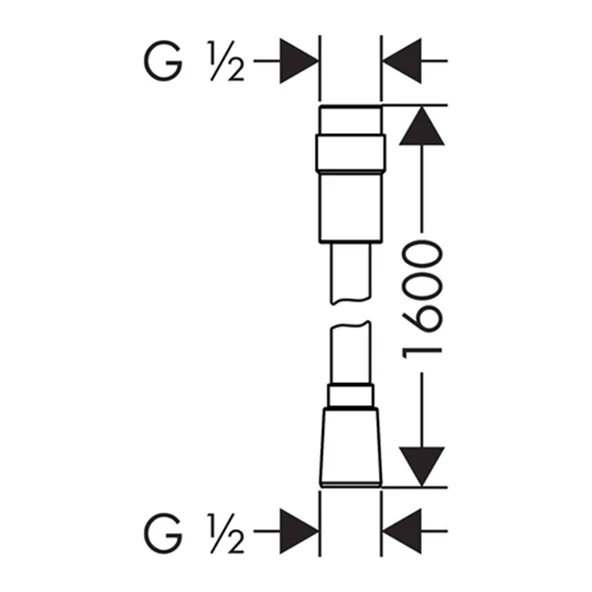 Hansgrohe Isıflex Duş Hortumu 1.60 m Krom - 2