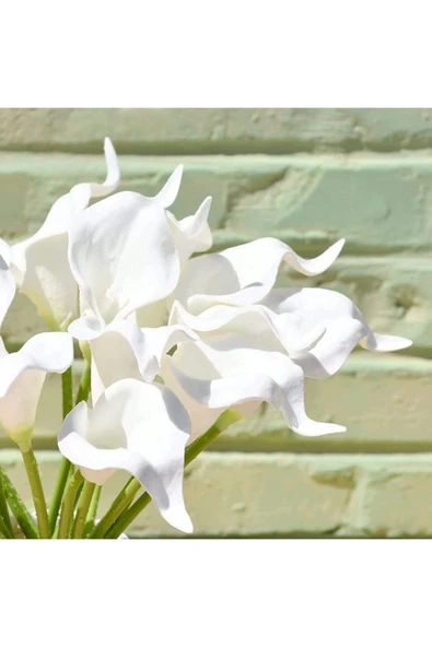 YAPAY ÇİÇEKÇİNİZ Yapay Islak Gala Çiçeği Demeti 8'li Yapay Cıcek - Resim 4