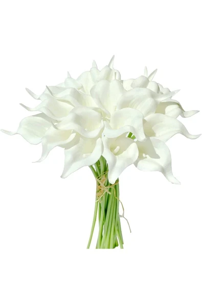 YAPAY ÇİÇEKÇİNİZ Yapay Islak Gala Çiçeği Demeti 8'li Yapay Cıcek - Resim 6