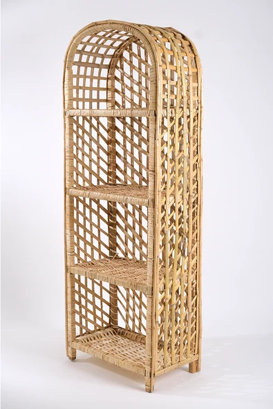 Hasır Raf Kitaplık Dekoratif Çok Amaçlı Raf - 4