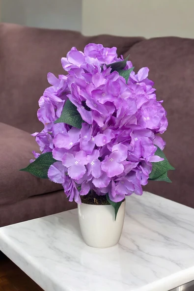 BEYAZ SAKSIDA YAPAY ORTANCA AĞACI 40 CM - 9