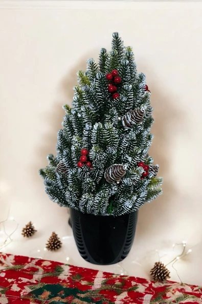 Kozalak ve Kokina Detaylı Yılbaşı Çam Ağacı 35 cm - 7