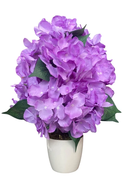 BEYAZ SAKSIDA YAPAY ORTANCA AĞACI 40 CM - 7