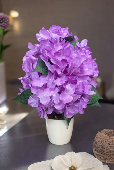 BEYAZ SAKSIDA YAPAY ORTANCA AĞACI 40 CM - 11