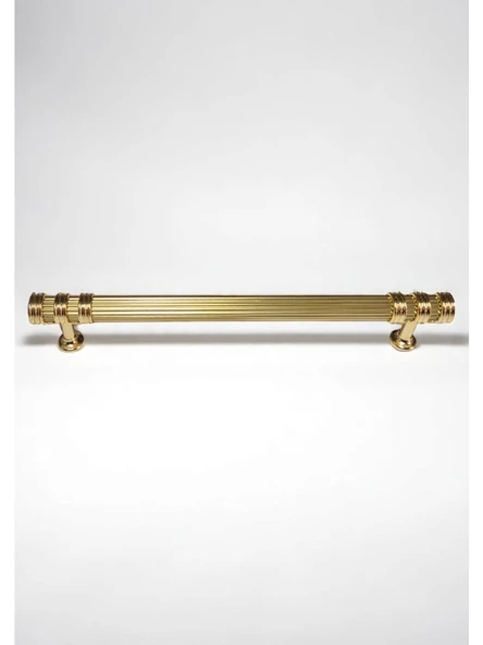 Çizgili Nesli Alüminyum Metal Lüks Modern Mobilya Çekmece Mutfak Dolabı Kulpu Altın 192mm (10 Adet) - 2