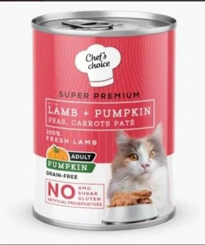 Chefs Choice Kuzulu Balkabaklı Kedi Konservesi 400 Gr ürün görseli 1