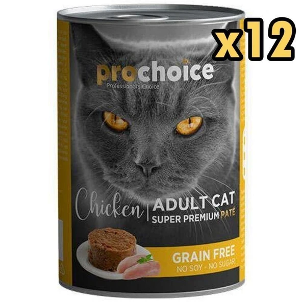 Pro Choice Tavuklu Yetişkin Kedi Konservesi 400 Gr (12 Adet) ürün görseli 1