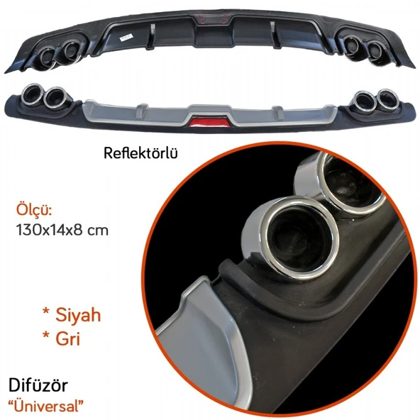 DİFÜZÖR (DIFFUSER) ÜNİVERSAL GRİ-SİYAH IŞIKSIZ - 5