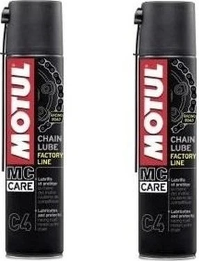 Motul C4 Racing Motosiklet Zincir Yağlama Spreyi 2 x 400 ML ürün görseli 1