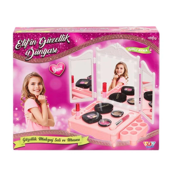 Nessiworld ZEY2044 LED Işıklı Elif'in Güzellik Dünyası Makyaj Seti -Zey Toys - 1