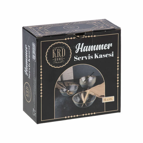 Krd Home Hammer Servis Kasesi Cam Yaldızlı 15Cm 6 Lı KRD-15098 KRD 5801 0559