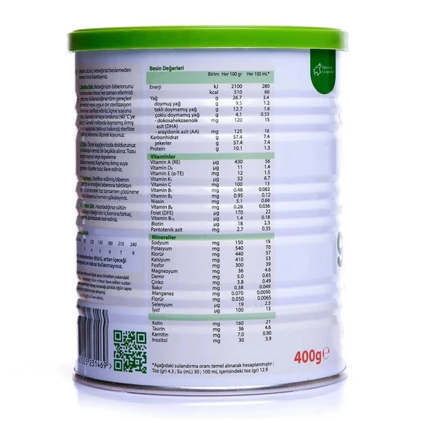 Nessiworld Golden Goat 1 Keçi Sütlü Bebek Sütü 0-6 Ay 400 Gr - 3