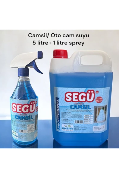 SEGÜ PARFÜMLÜ CAMSİL/ OTO CAM SUYU 5 LİTRE+ 1 LİTRE SPREY