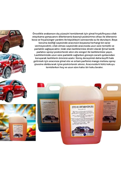 Şimal otokimya market 3'LÜ ARABA TEMİZLEME SETİ/OTO BAKIM SETİ 5 LT - 2