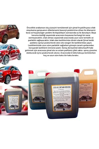 Şimal otokimya market 3'lü Araba Temi̇zleme Seti̇/oto Bakim Seti̇ 5 Lt - 2
